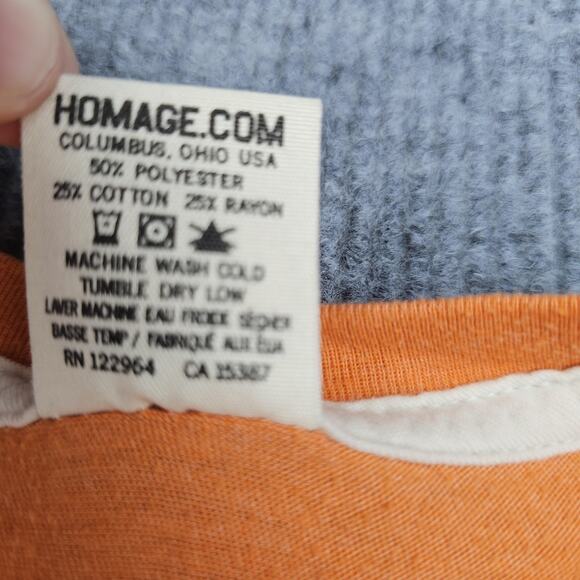 Homage Shirt Mens Large Orange The Mighty 'Nati Cincinnati USA Team Sports Y2K - Picture 7 of 8